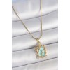 316L Çelik Gold Renk Zincir Mavi Mineli Çiçek İşlemeli Zirkon Taşlı Kelebek Detay Portre Model Kadın Kolye - TJ-BKO10189 316L Çelik Gold Renk Zincir Mavi Mineli Çiçek İşlemeli Zirkon Taşlı Kelebek Detay Portre Model Kadın Kolye - TJ-BKO10189