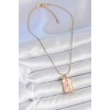 316L Çelik Gold Renk Zincir Pembe Mineli İncli Çiçek İşlemeli Portre Model Kadın Kolye - TJ-BKO10193 316L Çelik Gold Renk Zincir Pembe Mineli İncli Çiçek İşlemeli Portre Model Kadın Kolye - TJ-BKO10193