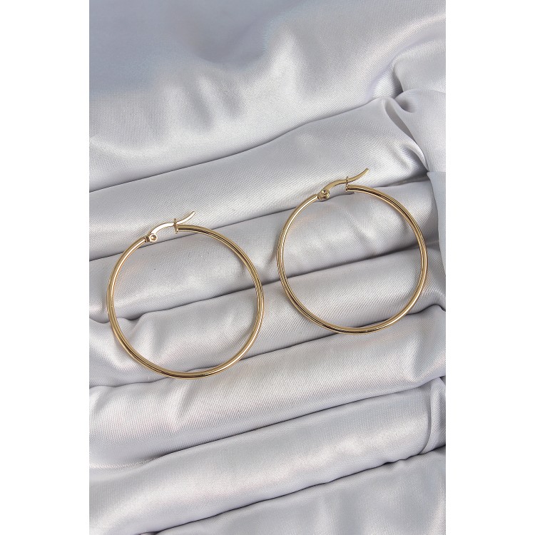 316 Çelik Gold Renk 43 mm Halka Model Kadın Küpe - TJ-BKP10510 316 Çelik Gold Renk 43 mm Halka Model Kadın Küpe - TJ-BKP10510