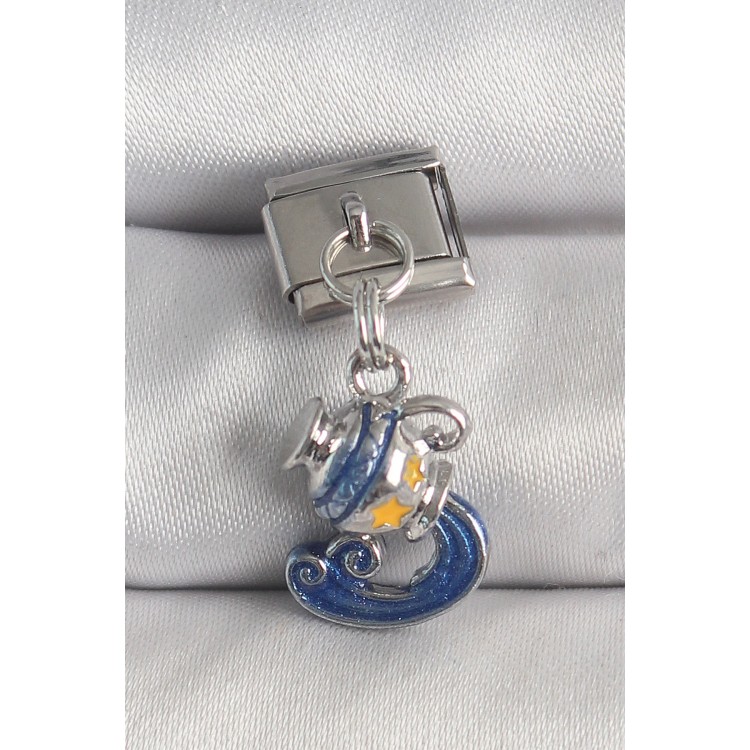 316L Çelik Gümüş Renk Sallantı Kova Burç Model Nomination Charm - TJ-BC1374 316L Çelik Gümüş Renk Sallantı Kova Burç Model Nomination Charm - TJ-BC1374