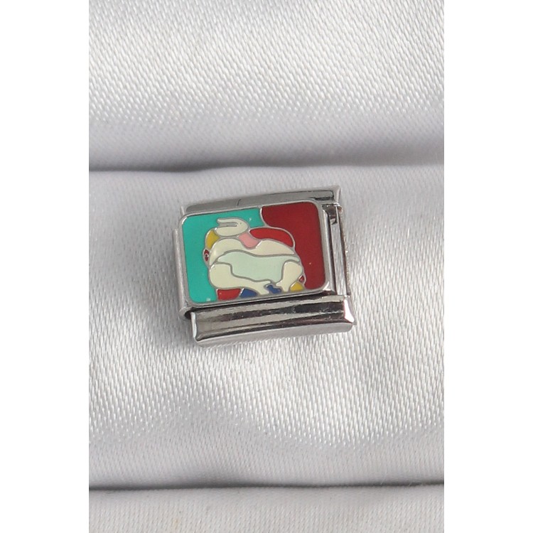 316L Çelik Gümüş Renk Renkli Portre Model Nomination Charm - TJ-BC1387 316L Çelik Gümüş Renk Renkli Portre Model Nomination Charm - TJ-BC1387