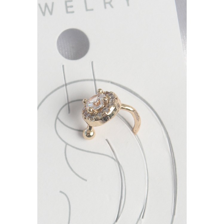 Pirinç Gold Renk Zirkon Taşlı Kadın Kıkırdak Küpe - TJ-BKP10573 Pirinç Gold Renk Zirkon Taşlı Kadın Kıkırdak Küpe - TJ-BKP10573