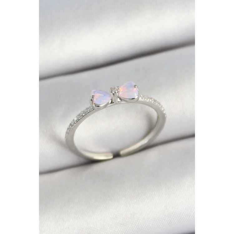 Pirinç Fiyonk Figürlü Zirkon Taşlı Gold Renk Ayarlanabilir Kadın Yüzük - TJ-BYK3773