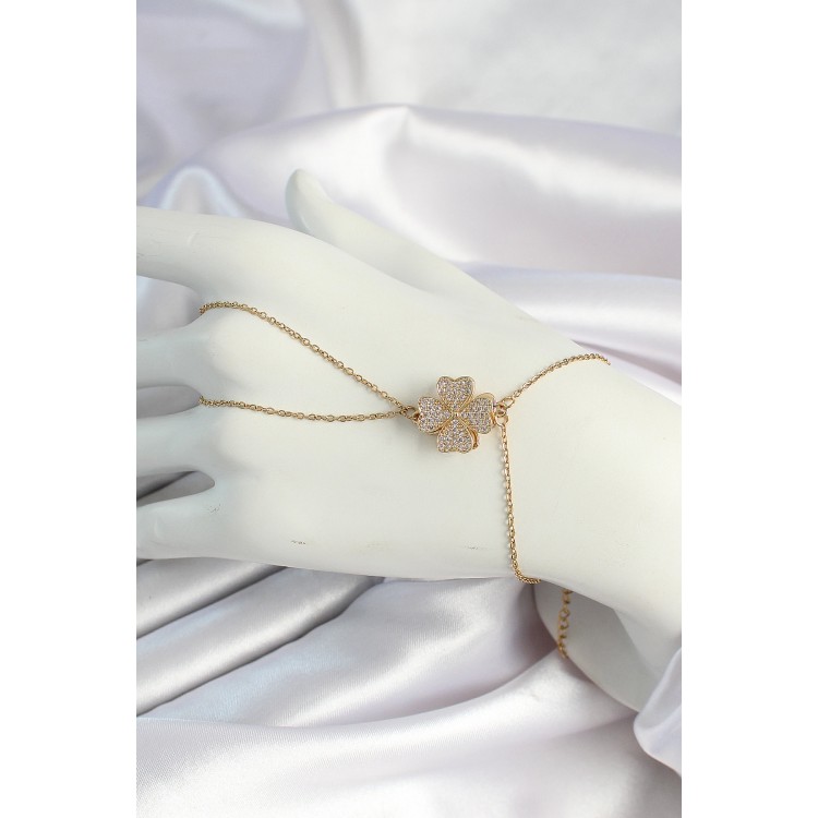 316L Çelik Gold Renk Zincirli Dönen Yonca Figürlü Şahmeran - TJ-SN653 316L Çelik Gold Renk Zincirli Dönen Yonca Figürlü Şahmeran - TJ-SN653