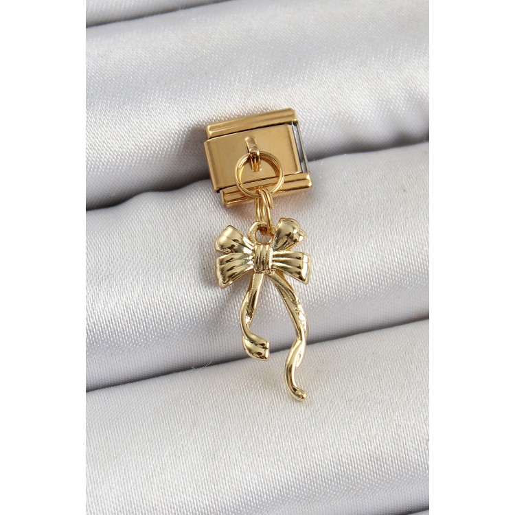 316L Çelik Sallantılı Uzun Fiyonk Model Gold Renk Nomination Charm - TJ-BC1403 316L Çelik Sallantılı Uzun Fiyonk Model Gold Renk Nomination Charm - TJ-BC1403