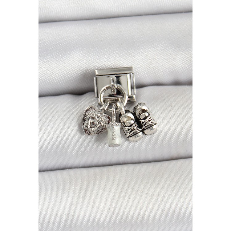 316L Çelik Gümüş Renk Yenidoğan Konsept Nomination Charm - TJ-BC1493 316L Çelik Gümüş Renk Yenidoğan Konsept Nomination Charm - TJ-BC1493