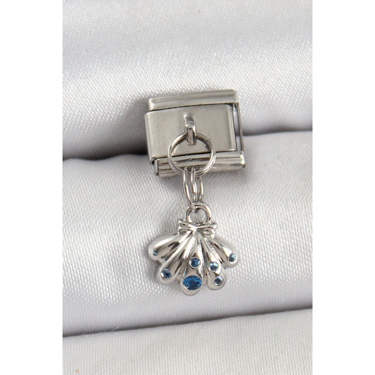 316L Çelik Sallantılı Fiyonklu Buket Model Gümüş Renk Nomination Charm - TJ-BC1444 316L Çelik Sallantılı Fiyonklu Buket Model Gümüş Renk Nomination Charm - TJ-BC1444