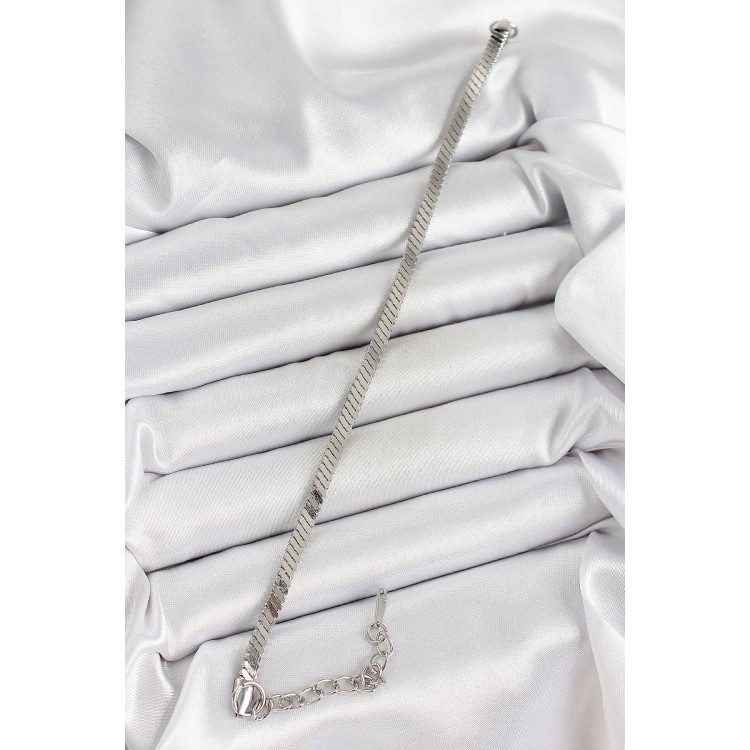 316L Çelik Gümüş Renk Yassı Zincir Model Kadın Bileklik - TJ-BB7085 316L Çelik Gümüş Renk Yassı Zincir Model Kadın Bileklik - TJ-BB7085