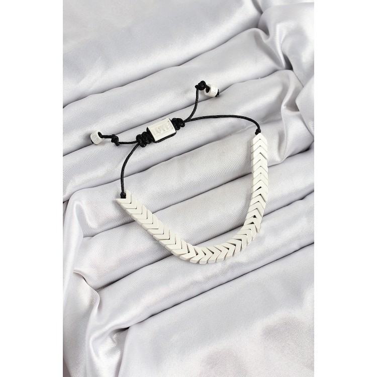 Pirinç Asansörlü Beyaz Juju Kadın Bileklik - TJ-BB7188 Pirinç Asansörlü Beyaz Juju Kadın Bileklik - TJ-BB7188