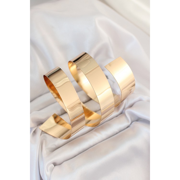 Pirinç Sarmal Gold Renk Kadın Pazu Bileklik - TJ-BB7198