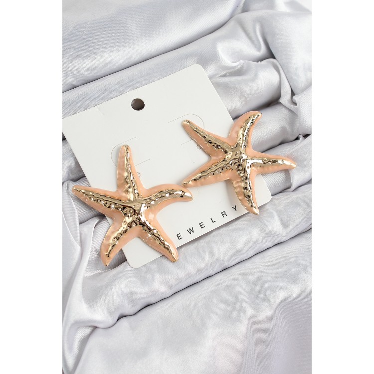 Pirinç Krem Deniz Yıldızı Model Vintage Kadın Küpe - TJ-BKP10867 Pirinç Krem Deniz Yıldızı Model Vintage Kadın Küpe - TJ-BKP10867