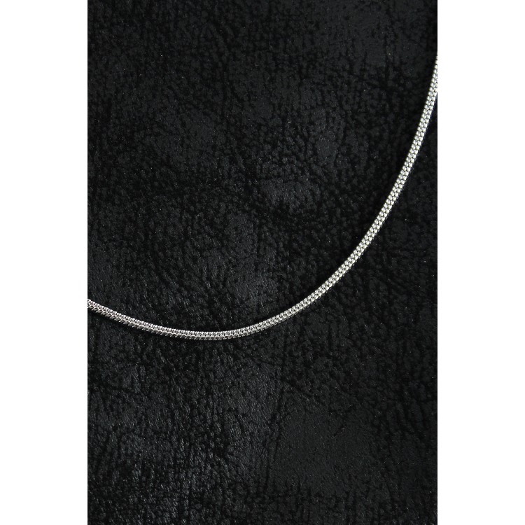 316L Çelik Örme Zincir Model Gümüş Renk Erkek Kolye - TJ-ERK1389