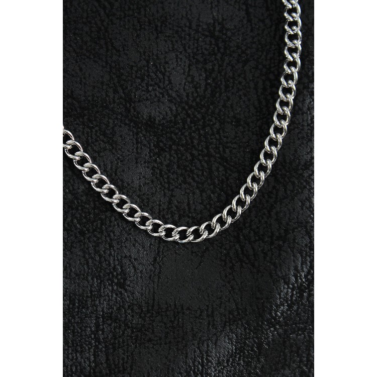 316L Çelik Klasik Oval Zincir Model Gümüş Renk Erkek Kolye - TJ-ERK1390