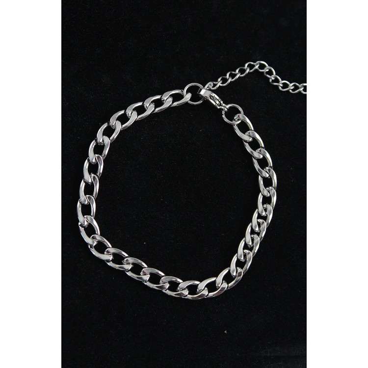 316L Çelik Kalın Klasik Model Gümüş Renk Erkek Bileklik - TJ-EB3741