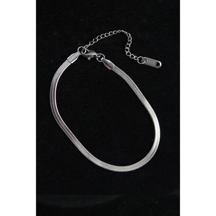 316L Çelik İtalyan Model Gümüş Renk Erkek Bileklik - TJ-EB3743