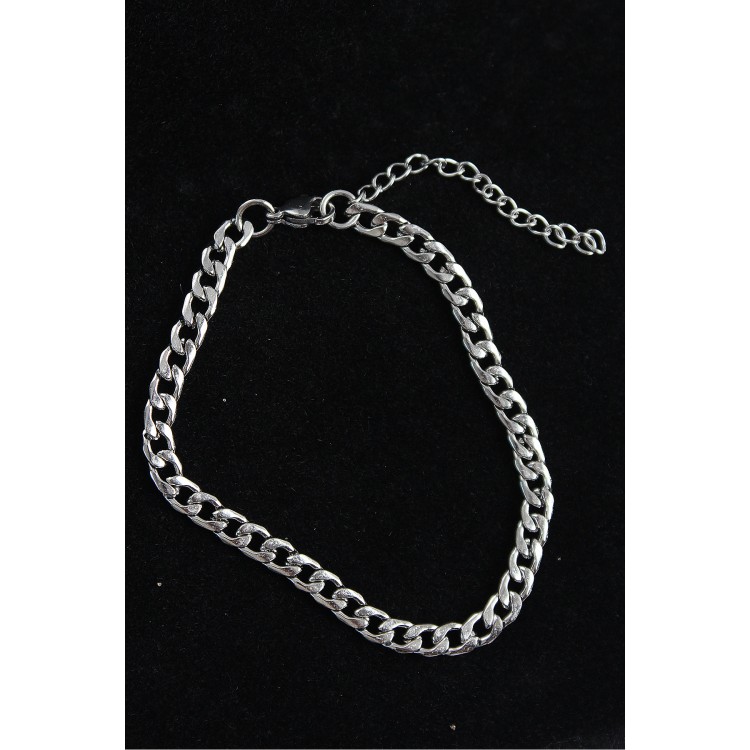 316L Çelik Klasik Model Gümüş Renk Erkek Bileklik - TJ-EB3747