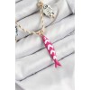 Seramik Motifli Pembe Balık Figürlü Model Krem İp Kadın Kolye - TJ-BKO10398