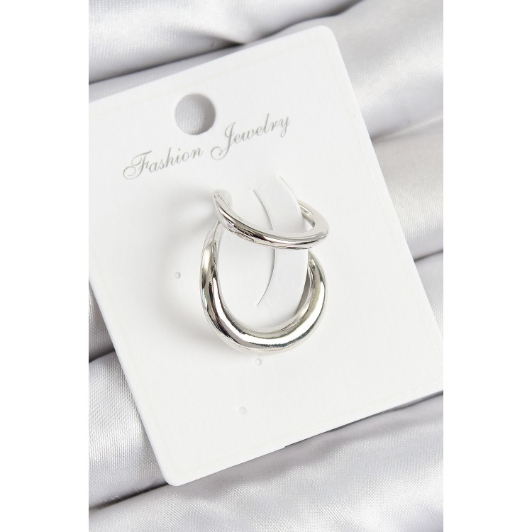 Pirinç Halka Model Gümüş Renk Sağ Kıkırdak Küpe - TJ-BKP10997 Pirinç Halka Model Gümüş Renk Sağ Kıkırdak Küpe - TJ-BKP10997