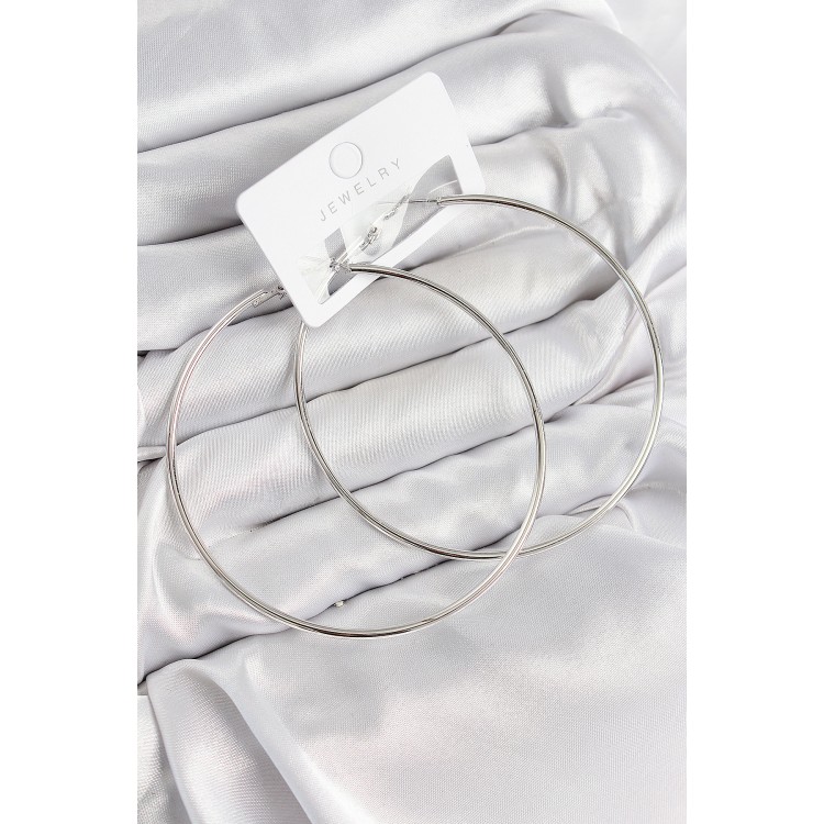 Silver-Colored Women's Earrings with Rice Bead Design - TJ-BKP11036