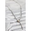 Silver-Colored Women's Necklace with Rice-Shaped Elevator Snake Design - TJ-BKO10432