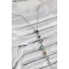 Rice-Colored Zircon Stone Model Silver-Colored Women's Y Necklace - TJ-BKO10440
