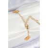 316L Stainless Steel Mother-of-Pearl Orange Gold Color Clover Women's Bracelet - TJ-BB7668