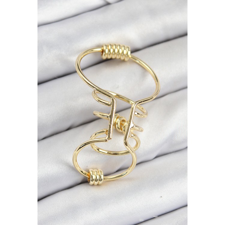 Brass Ring Model Gold Color Cartilage Earrings - TJ-BKP11060