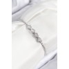 Rice Zircon Stone Infinity Model Silver Color Elevator Women's Bracelet - TJ-BB7720