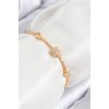 Gold-Colored Elevator-Style Women's Bracelet with Zircon Stone Snowflake Design - TJ-BB7723