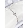 Rice-Shaped Zircon Stone Circle Design Silver-Colored Elevator-Style Women's Bracelet - TJ-BB7732