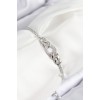 Rice-Shaped Zircon Stone Chain Model Silver-Colored Elevator Women's Bracelet - TJ-BB7734