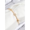 Gold-Colored Elevator-Style Women's Bracelet with Zircon Stone Star Design - TJ-BB7737