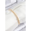 Gold-Colored Drop-Shaped Zircon Stone Women's Bracelet with Elevator - TJ-BB7741
