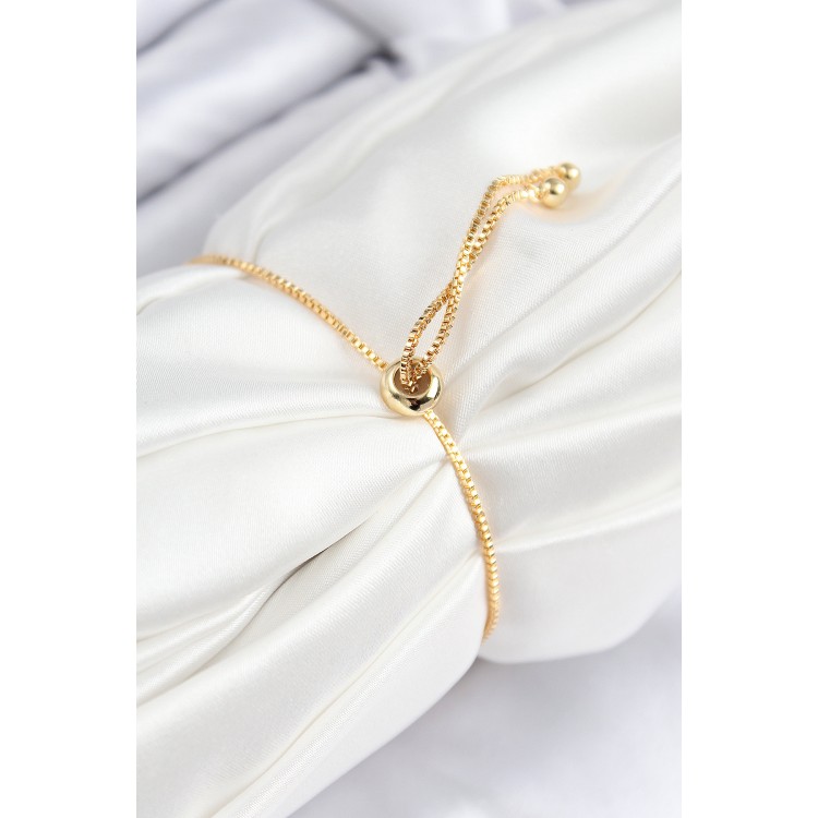 Gold-Colored Heart-Shaped Zircon Stone Women's Bracelet with Elevator - TJ-BB7747