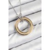 316L Steel Zircon Stone Rotating Circle Model Gold and Silver Color Women's Necklace - TJ-BKO10479