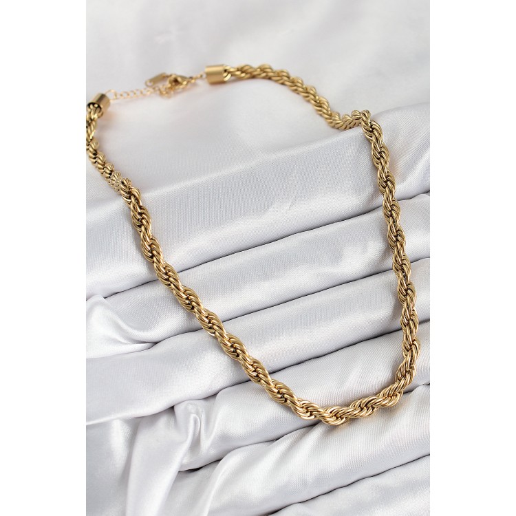 316L Steel Screw Model Gold Color Women's Necklace - TJ-BKO10485