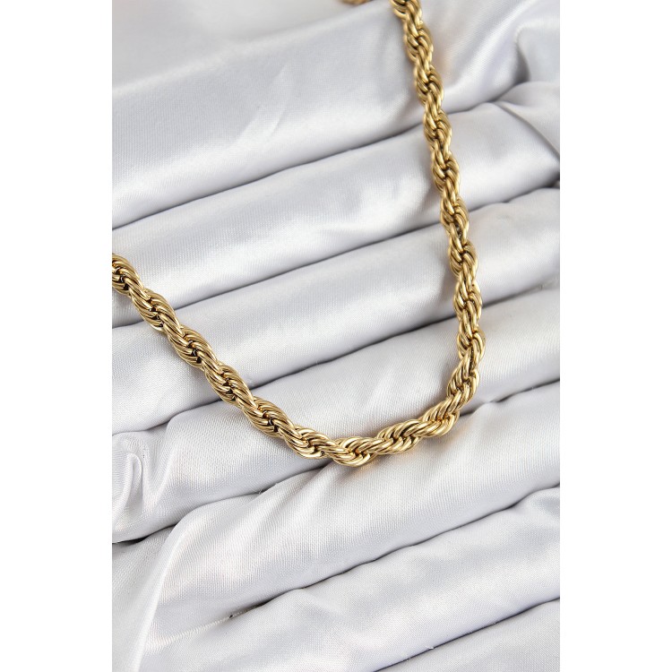 316L Steel Screw Model Gold Color Women's Necklace - TJ-BKO10485 316L Steel Screw Model Gold Color Women's Necklace - TJ-BKO10485