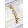 VIP Gold-Colored Zircon Stone Cuba Model Women's Bracelet - TJ-BB7765