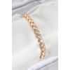 Gold-Colored Square Model Women's Bracelet with Zircon Stones - TJ-BB7792