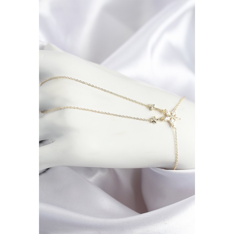 Gold-Colored Star Model with Zircon Stones - TJ-SN710 Gold-Colored Star Model with Zircon Stones - TJ-SN710