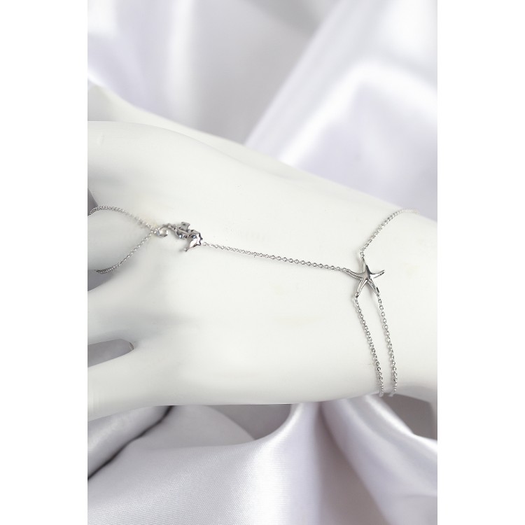 Silver-Colored Sea Horse and Star Model with Zircon Stones - TJ-SN712 Silver-Colored Sea Horse and Star Model with Zircon Stones - TJ-SN712