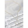 Gold-Colored Women's Y Necklace with Zircon Stones - TJ-BKO10497