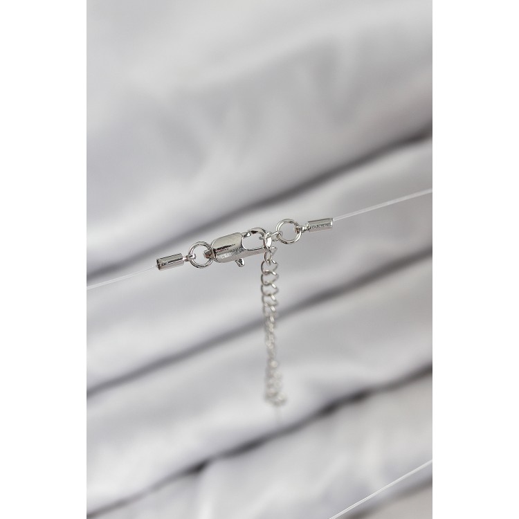 Misineli Topcuk Model Silver Color Ghost Necklace - TJ-BKO10502