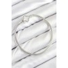 Rice Charm Zircon Stone Clover Model Silver Color Women's Bracelet - TJ-BB7799