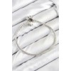 Rice Charm Zircon Stone Clover Model Silver Color Women's Bracelet - TJ-BB7800