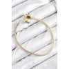 Gold-Colored Women's Bracelet with Rice Charm and Zircon Stone Clover Design - TJ-BB7806