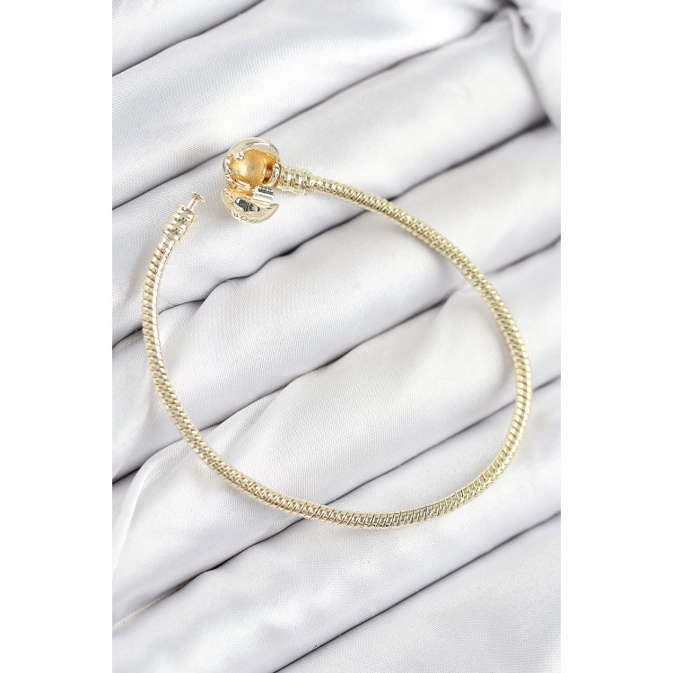 Gold-Colored Women's Bracelet with Rice Charm Topcuk Design - TJ-BB7807