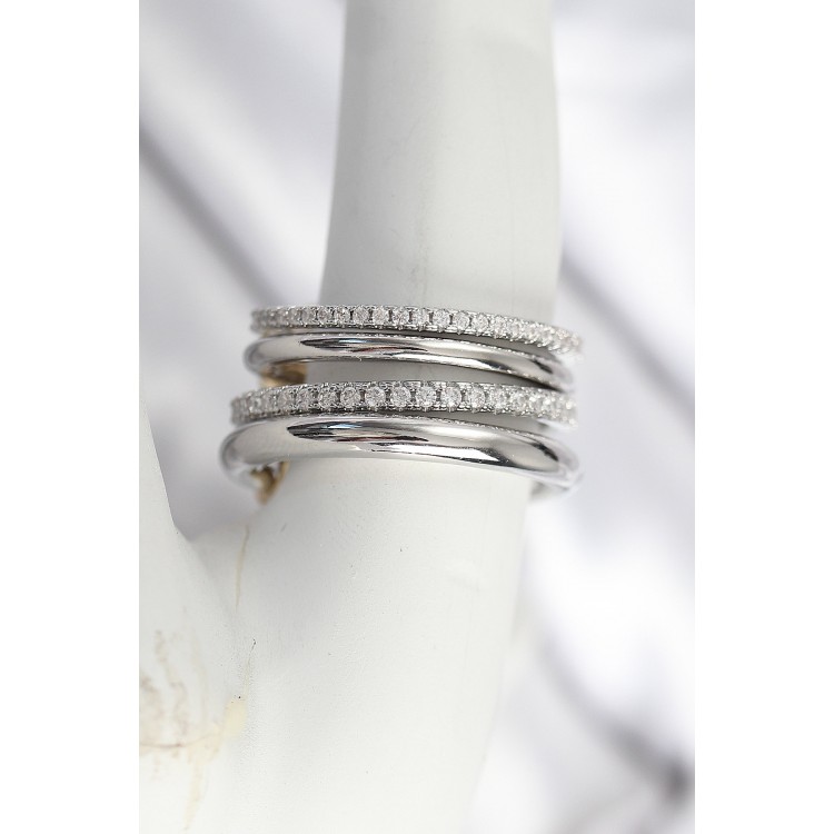 Rice Mix Color Zircon Stone 4-Piece Women's Ring Set - TJ-BYK3829