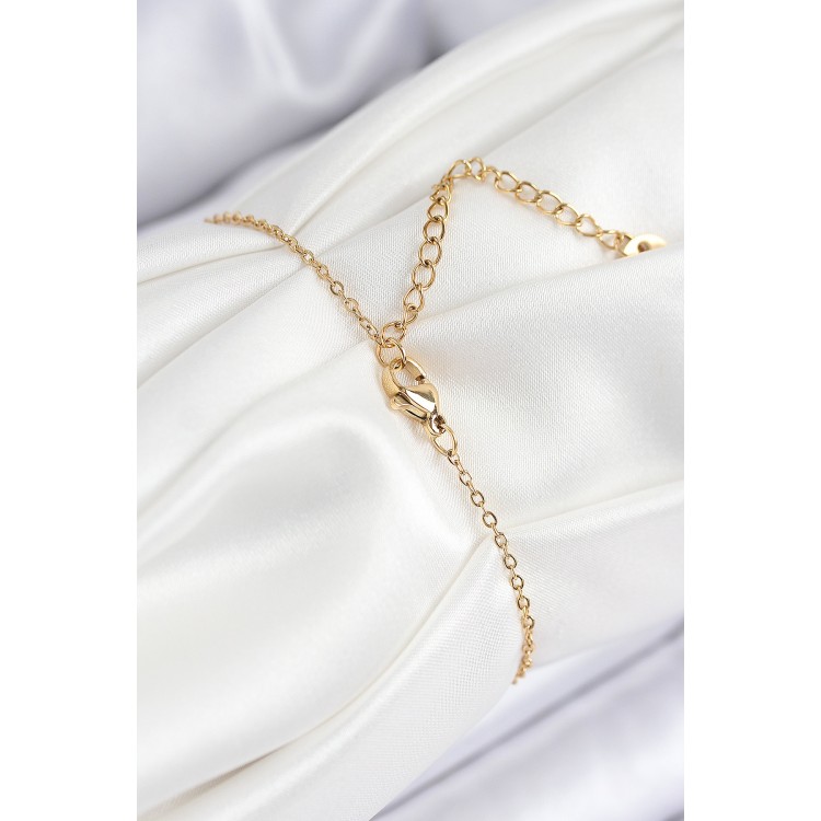 316L Stainless Steel Evil Eye Bead Model Gold Color Women's Bracelet - TJ-BB7841