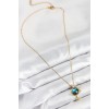 316L Steel Zircon Stone Planet Model Gold Color Women's Necklace - TJ-BKO10507